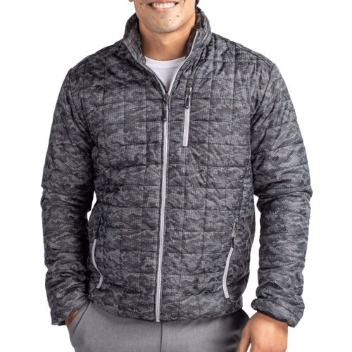 Cutter & Buck Rainier PrimaLoft Mens Eco Insulated Full Zip Printed Puffer Jacket Thumbnail