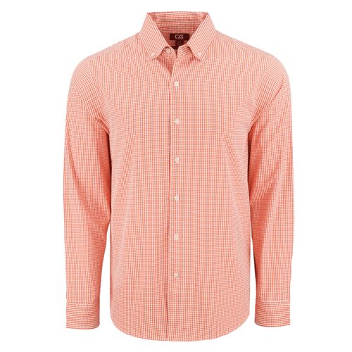 Cutter & Buck Skyline Epic Confidence Recycled Gingham Mens Long Sleeve Dress Shirt Thumbnail