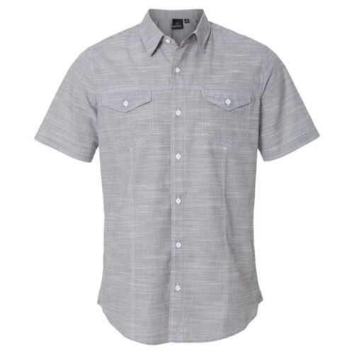 Men's Textured Solid Short Sleeve Shirt Thumbnail